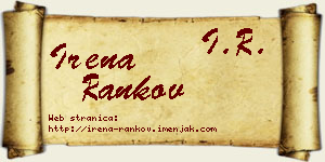 Irena Rankov vizit kartica